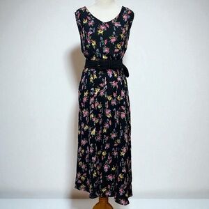 Floral Black Dress